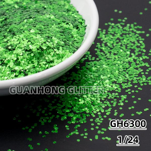 Bulk Holographic Golden Aluminum Glitter Hexagonal Pigment Injection Grade