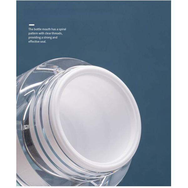 New cosmetic packaging 15g/30g/50g white-cap with measuring spoon facial cream bottle - travel-sized dispensing jar