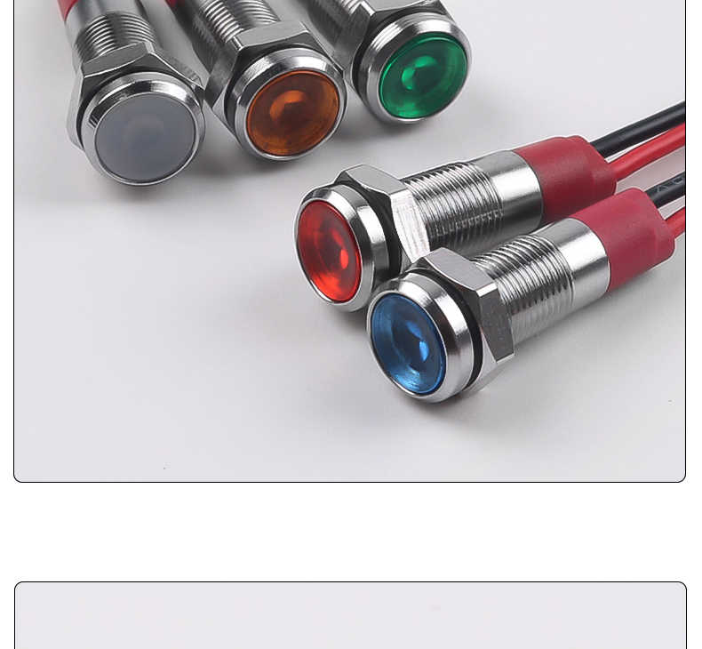 6mm Metal LED Indicator Lights High Brightness IP65 Rated Multi-Color Durable and Versatile for Equipment
