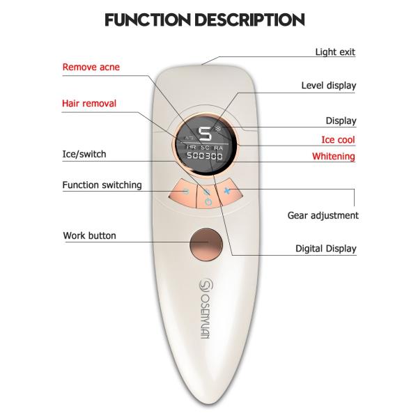 Bikini Trimmer Laser Hair Removal Home Device IPL Laser ICD Cool LCD Display Machine