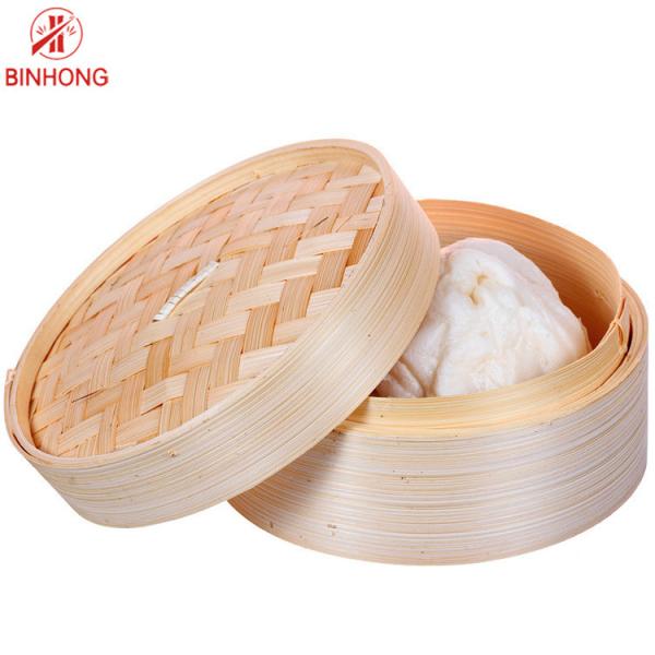 Customized Logo 4 Inch Bamboo Steamer Basket For Dim Sum
