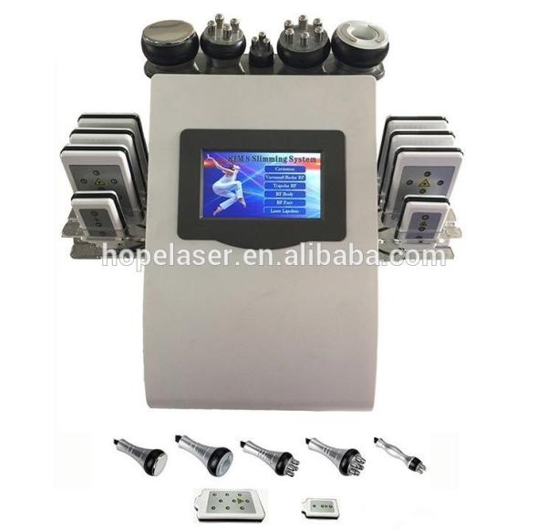 High quality 8 Pads Diode Lipo Laser LLLT Ultrasonic 40K Cavitation Slimming Vacuum RF Cellulite Weight Loss Machine