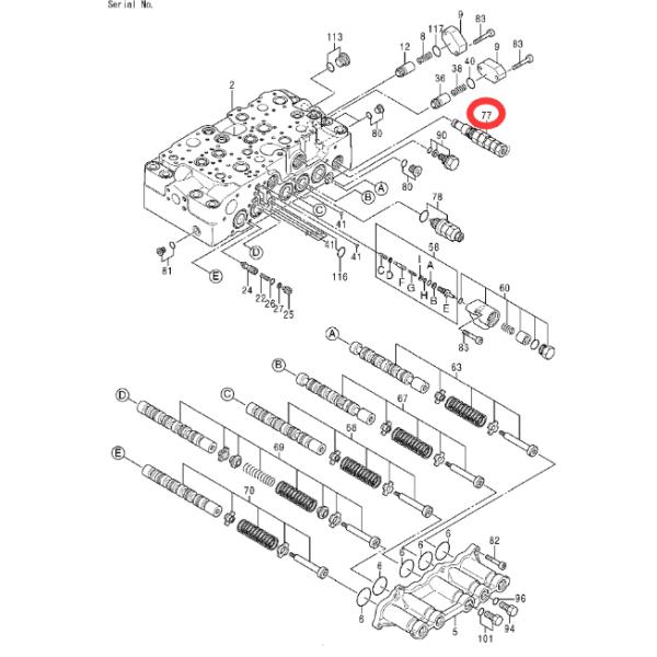 Обслуживание 4654860 клапана сброса EX200-5 ZX330-3 DH370 JCB220 JS330 главное Обслуживание 4654860 клапана сброса EX200-5 ZX330-3 DH370 JCB220 JS330 главное