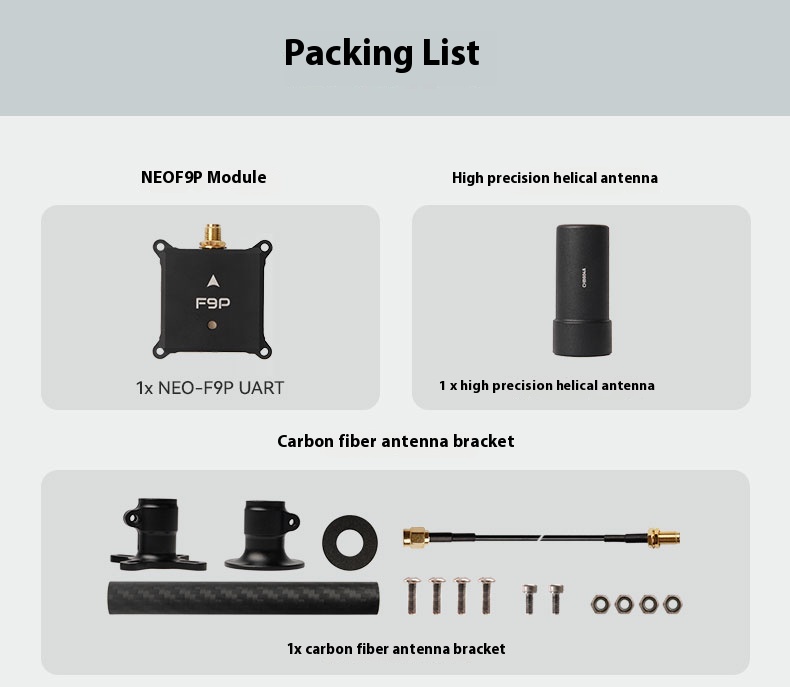 H-RTK NEO-F9P Long Range GPS Drone Flight Controller Plastic ESC RC Radio System Accessory for Racing Drones Drones Accessories