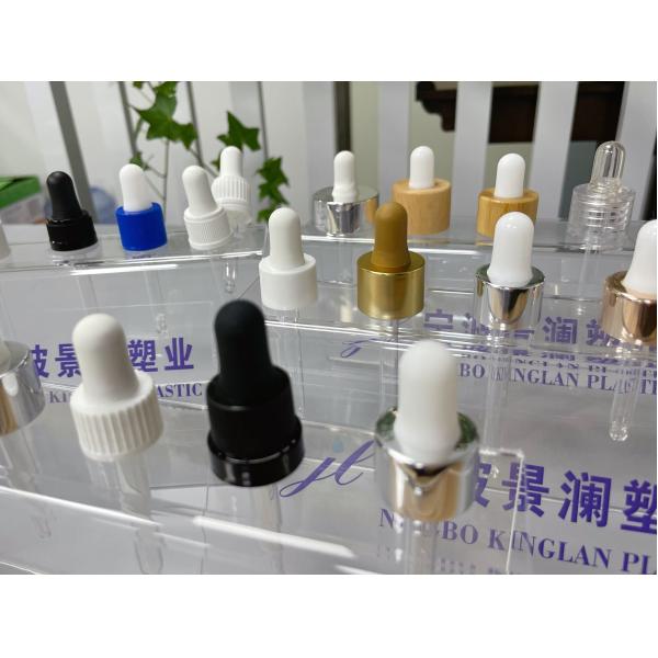 Big Cap Double Layer Closure UV Shiny Silver Essential Oil Dripper 20/410 Electonic Plated Cover Two Layer