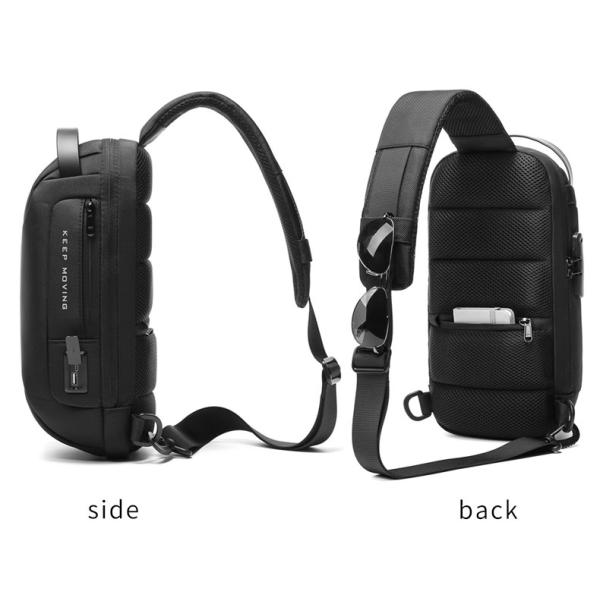 Фабрика оптом водонепроницаемая мода противоугонный крестовый корпус грудь плечевая сумка для мужчин