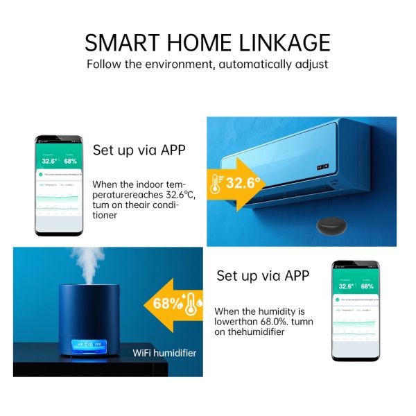 3V 2.4GHz Smart Home Sensors WiFi Temperature Humidity Data Logger