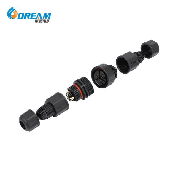 DREAM START connecteur à vis vente à chaud en plastique extérieur Led Ip68 étanche électrique 2/3/4/5/6 épingle connecteur circulaire I