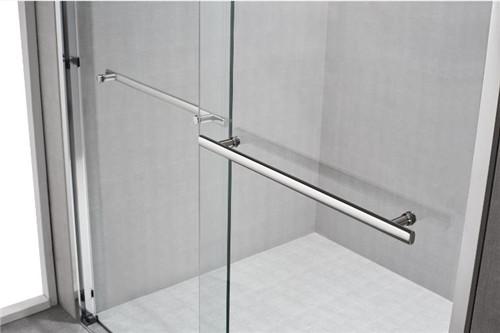Two Panel Sliding Glass Shower Doors Glass Thickness 6mm With PVC Waterproof Strip