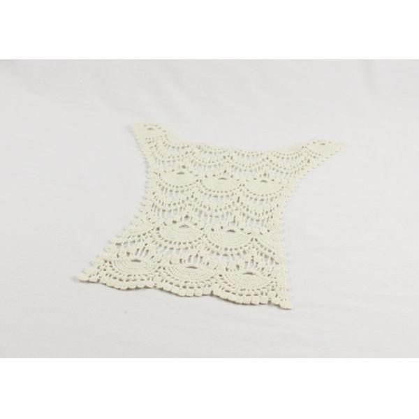 Embroidered Cotton Lace Collar Applique Water Soluble For Bridesmaid Dresses