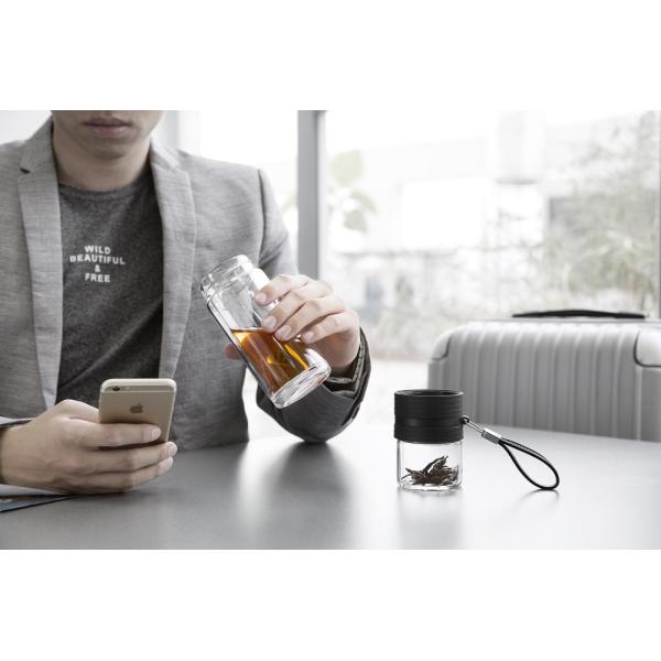 Outdoor Travel Double Wall Glass Tea Infuser Thermos 304 Stainless Steel