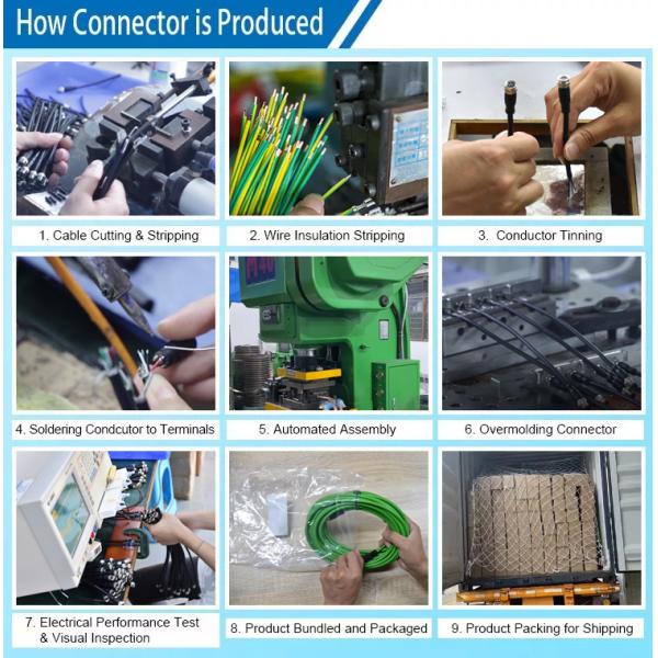 Коннектор M12 с водянистыми 8-контактными формованными розетками