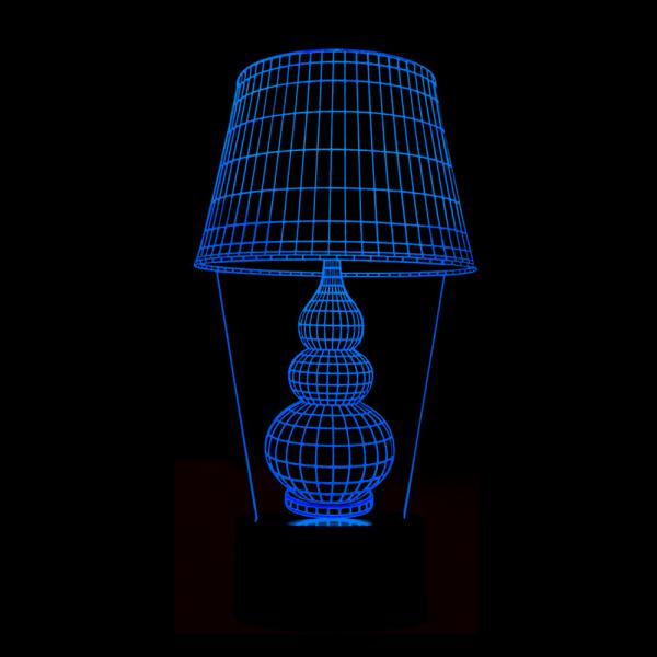 Table lamp light shape 3D Colorful touch remote control LED vision festival gift 3D night light