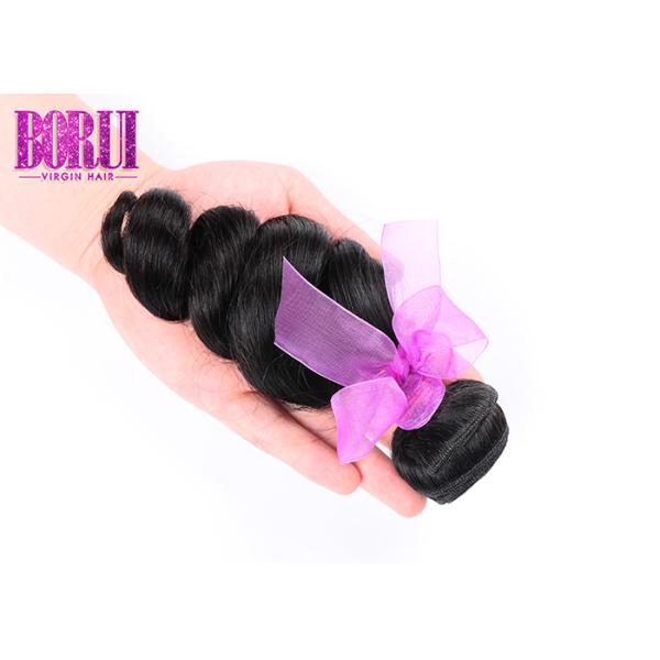 Расширения человеческих волос свободной волны индийские связывают 3 4 пачки естественного цвета