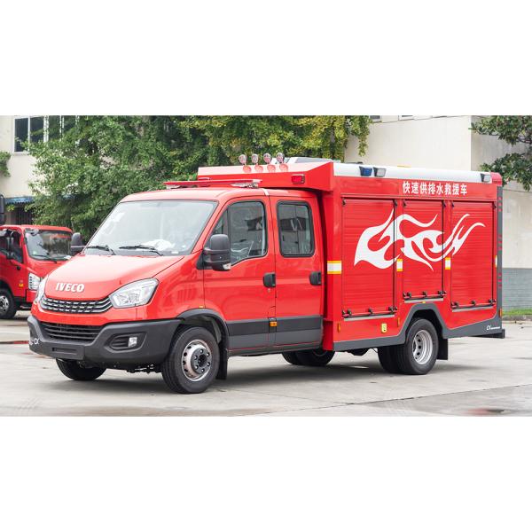 4x2 Small Rapid Intervention Fire Vehicle with 1000L Water Tank and Telescopic Lighting System