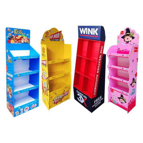 Supermarket Paper Shelf Hook Floor Display Rack Cosmetics Paper Display Rack Snacks Toy Display Rack
