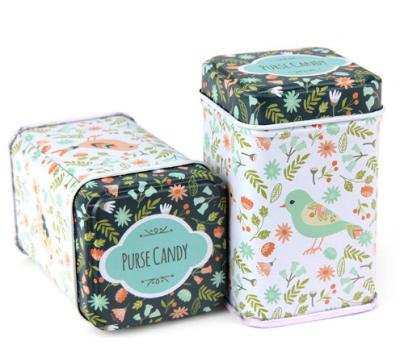 Customized Square Airtight Tea Tin Canister Food Grade Printing For Matcha Coffee Mint Milk Metal Tea Cans Sealed Packaged Box
