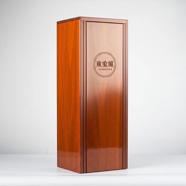 12x9x4 Inch High Glossy Personalised Wooden Bottle Box Custom Logo Wine Boxes