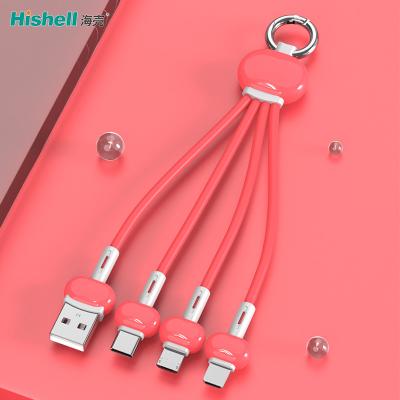 Liquid Silicone Multi Mobile Phone Charging Cable Ultraportable Anti Abrasion