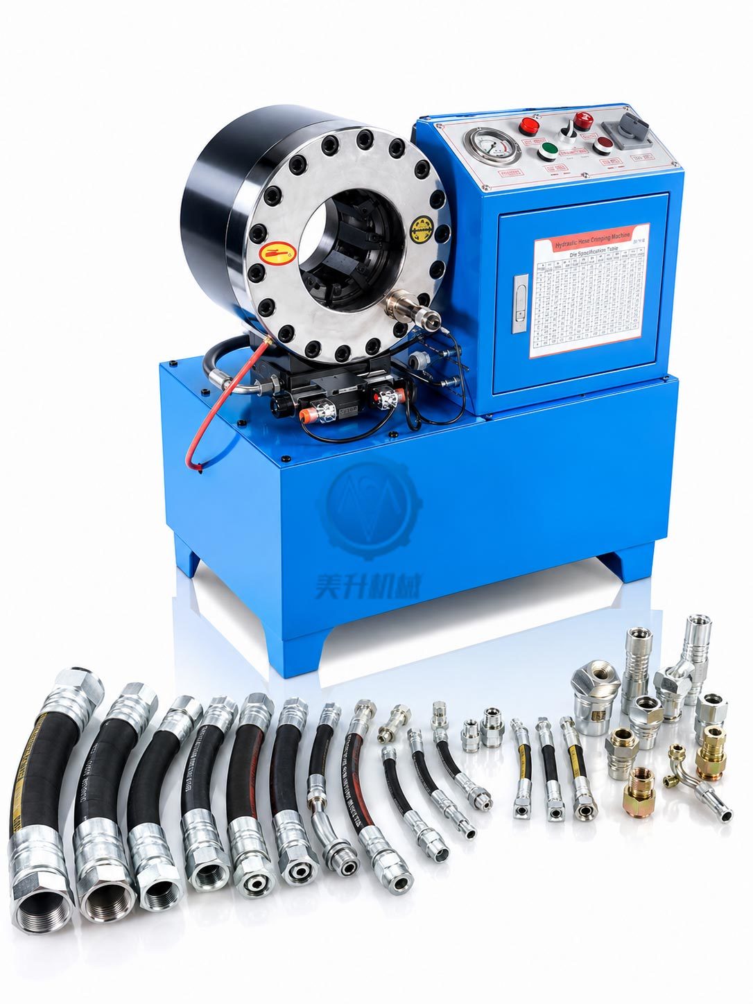 MS-51 Heavy-Duty Hydraulic Hose Crimper with 500T Crimping Force, CE & RoHS Certified for 6mm-51mm ID Range