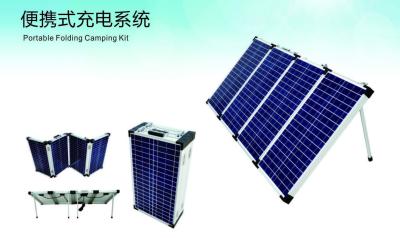 solar portable system for outdoor by four solar modules, solar panel system