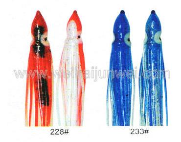 Best sale Soft squid skirt fishing lure color: 155#~330# size:3~15
