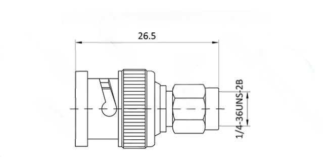 50 Ohm BNC Connector DC-6GHz BNC To SMA Connector ODM BNC/SMA-JJ