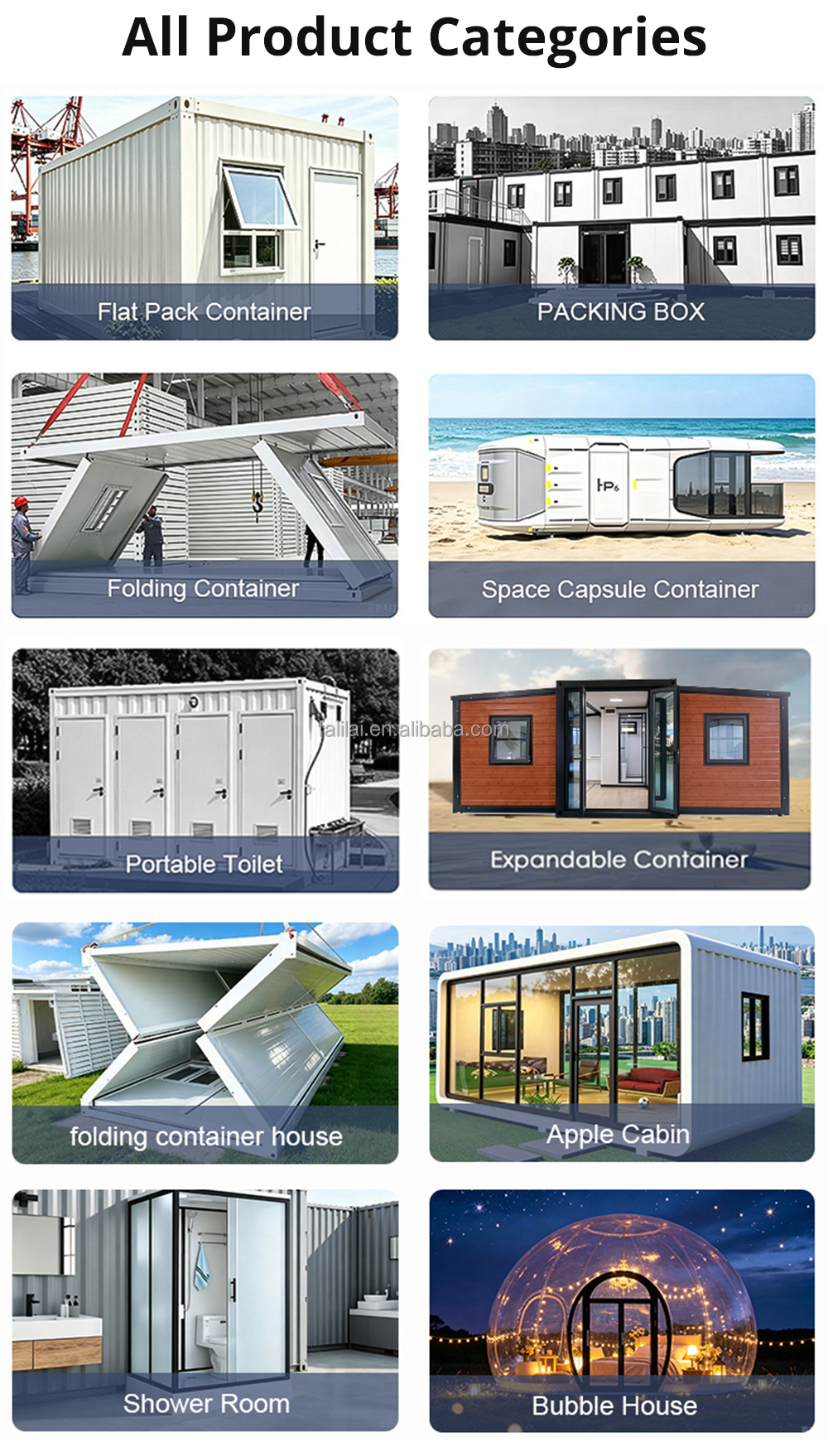 Modular Combined Detachable Container House Two Layer Design Lower Garage Upper Office Prefabricated Flat Pack Building for Site