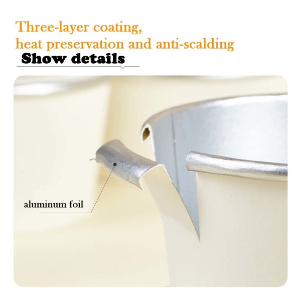 Custom High Quality Gold Foil Paper Disposable Cup Cups