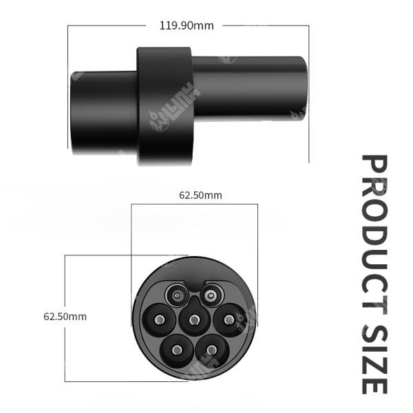 Olink Ev Adapter DC Type 2 to Tesla Plug Electric Cars Vehicle Charger Charging Connector Type2 to Tesla Adapter
