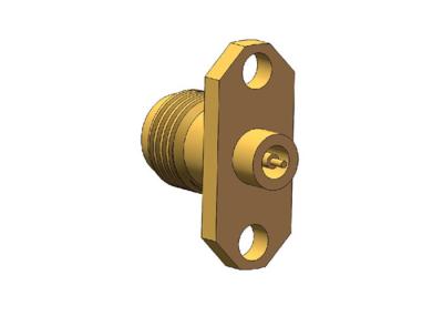 Conector RF miniatura fêmea de latão banhado a ouro de 2,4 mm
