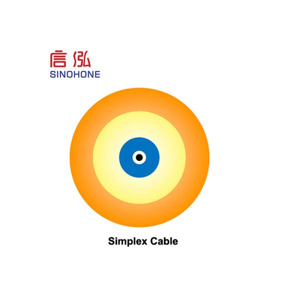 Digital Distribution Simplex Fiber Optic Cable , Aramid Yarn Fiber Optic Cable