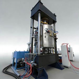 Alumina Powder 500T Hot Press Vacuum Furnace Of Double Pressure Head Design