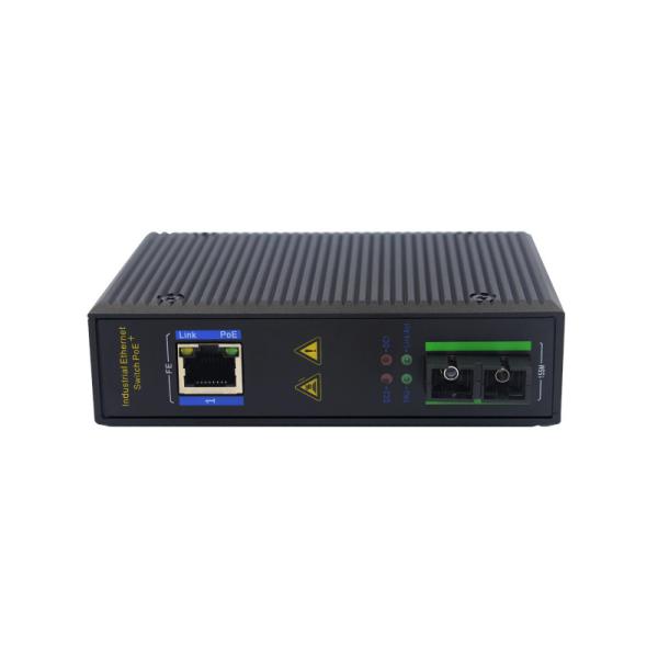 UT11FP-SC20 unmanaged industrial 1x10/100Base-Tx POE+ 1x100M-Fx SC ethernet