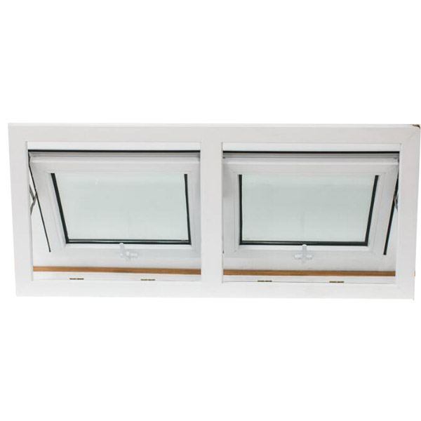 Ventilated Aluminum Storm Windows Toughened Glass Awning UPVC Windows