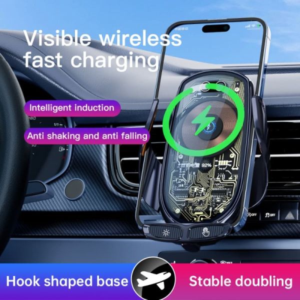 Magnetic Wireless Car Phone Charging Mount Smart Secure Hands Free Driving