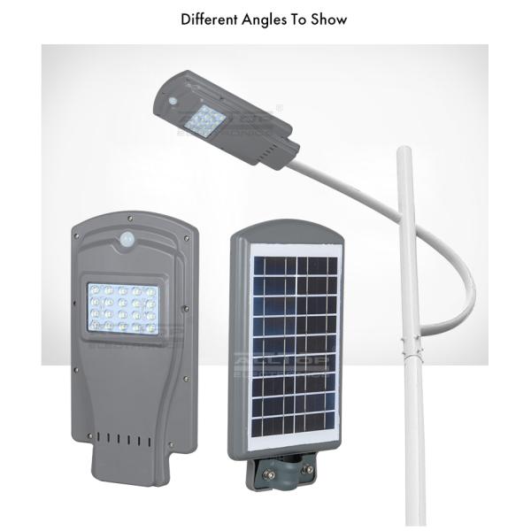 Waterproof Integrated Solar LED Street Light , Lithium Solar Street Light With Auto Intensity Control