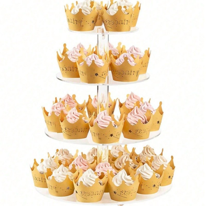Hot Selling Multi-layer Transparent Round Acrylic Cake Stand Wedding Birthday Party Store Decoration Food Storage Rack