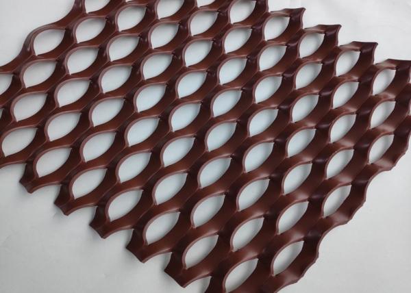 Akzonobel PVDF Expanded Metal Mesh 5.5mm 6.0mm Wall Cladding Ventilated Facades