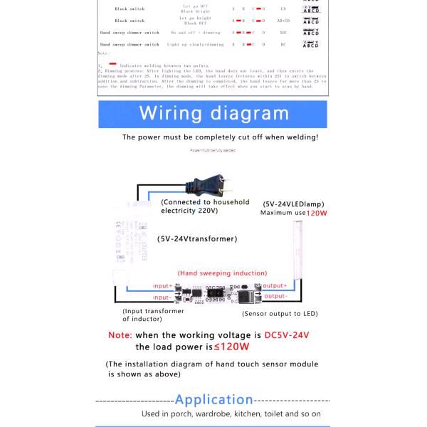 36 Вт 12 Вт XK-GK-4010A DC 12 Вт Модуль переключателя сенсора с помощью руки для пользовательских приложений