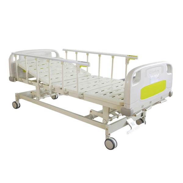 ABS Manual Crank Adjustable Medical Care Bed Self Lubricating Hospital Nursing Ward Bed