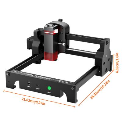 ACMER S1 Mini Portable Laser Engraver For Wood / Plastic / Metal 2500mw Laser Output 130*130mm Working Area