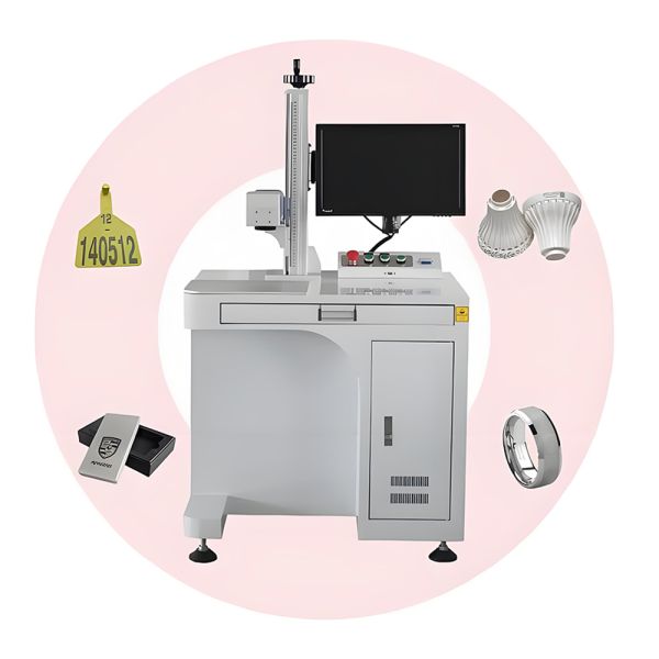 20W/30W CO2 Desktop Fiber Laser Tube for Aluminium Metal Stainless Steel Laser Marking Machine Supports AI DXF PLT BMP Formats