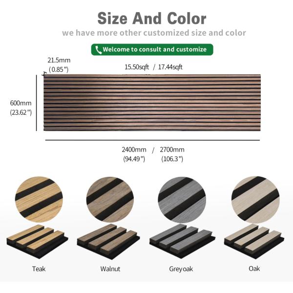 Wooden MDF Slat Wall Panels Flame Resistant Acoustic Aku Panel