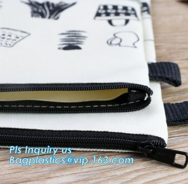 Solid Color Canvas Pencil Case Stationery Pencil Bag, Canvas stationery storage bag, retro canvas bags student stationer