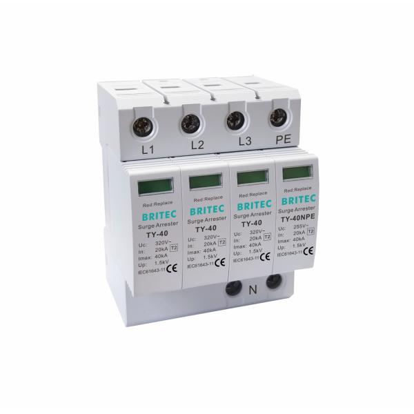 TY-40 3+1 MOV Power Surge Protection Device with 40kA Discharge Current and Thermoplastic UL94-V0 Enclosure