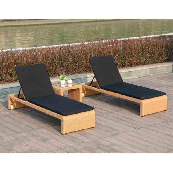 PE Rattan Chaise Lounge chairs Leisure Aluminium Outdoor Garden patio beach chair