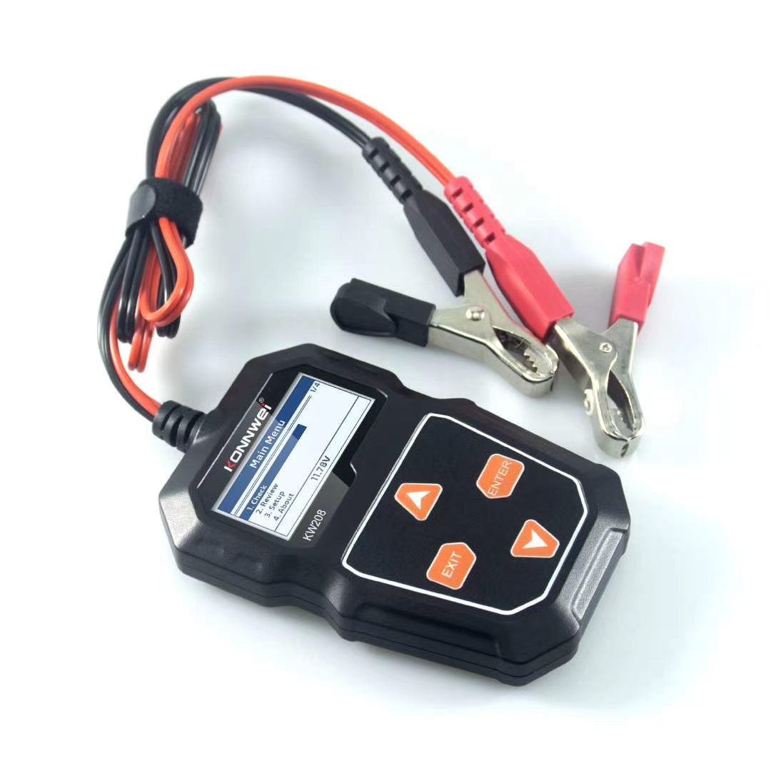 Тестер KONNWEI KW208 разрядки здоровья батареи CCA 12V 100-2000A сгибая