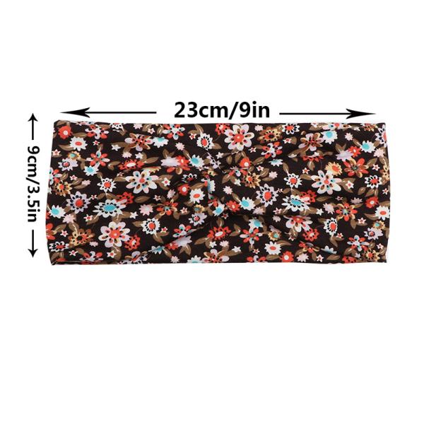 100% cotton Women Head Scarves Floral Elastic Headband for Running