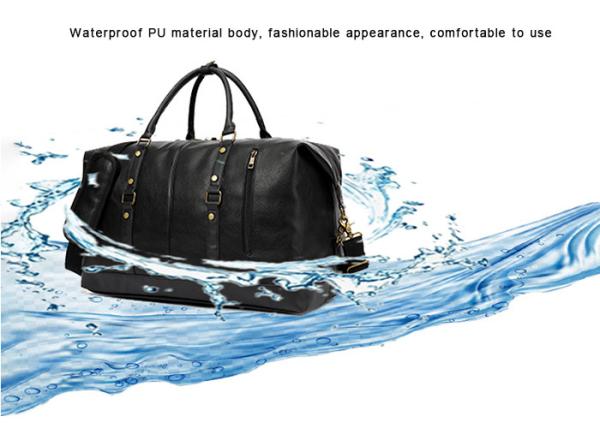 Luxury PU Leather Travel Bags Men'S Overnight Weekender Bags Quilted Leather Weekend Bag